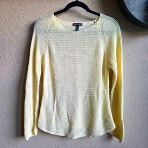 Eileen Fisher Daisy Organic Linen Ballet Neck  Box Top Size XS MSRP $198 Butter